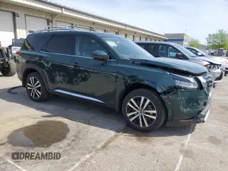 2024 Nissan Pathfinder Platinum with VIN 5N1DR3DJ2RC302683, listed as a Copart auction lot 53794565 with 1,101 mi miles and Salvage title. Bid and sale history available at DreamBid. Image 4.