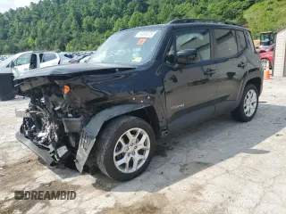 2018 Jeep Renegade Latitude with VIN ZACCJBBBXJPH52403, listed as a Copart auction lot 59636375 with 68,860 mi miles and Salvage title. Bid and sale history available at DreamBid. Image 1.