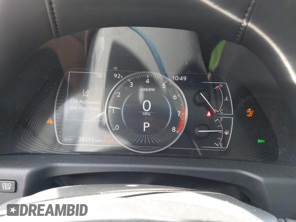2020 Lexus ES 350 with VIN 58ADZ1B11LU068649, listed as a IAAI auction lot 42289047 with 38,593 mi miles and . Bid and sale history available at DreamBid. Image 7.