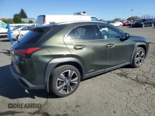 2021 Lexus UX 250h with VIN JTHX9JBH3M2044970, listed as a Copart auction lot 51663195 with 75,931 mi miles and Salvage title. Bid and sale history available at DreamBid. Image 3.
