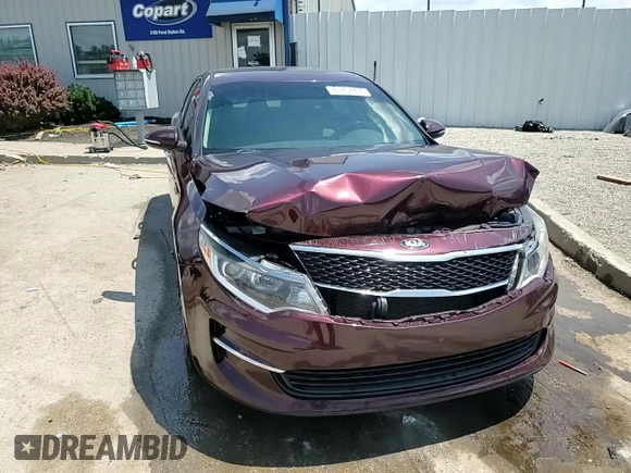 2018 Kia Optima S with VIN 5XXGT4L35JG265287, listed as a Copart auction lot 61407805 with 123,891 mi miles and Salvage title. Bid and sale history available at DreamBid. Image 14.