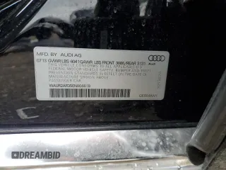 2014 Audi A8 4.0T with VIN WAUR2AFD5EN004618, listed as a Copart auction lot 50796255 with Not provided miles and Salvage title. Bid and sale history available at DreamBid. Image 12.