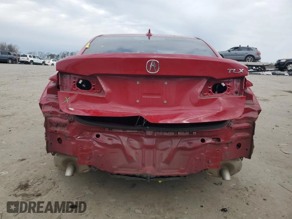 2017 Acura TLX w/Technology Pkg with VIN 19UUB1F56HA000760, listed as a Copart auction lot 46401405 with 62,763 mi miles and Salvage Title. Bid and sale history available at carsss.com. Image 6.