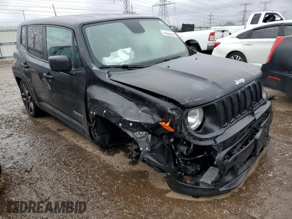 2020 Jeep Renegade Sport with VIN ZACNJAAB8LPL87630, listed as a Copart auction lot 43628295 with 52,320 mi miles and Salvage Title. Bid and sale history available at carsss.com. Image 4.
