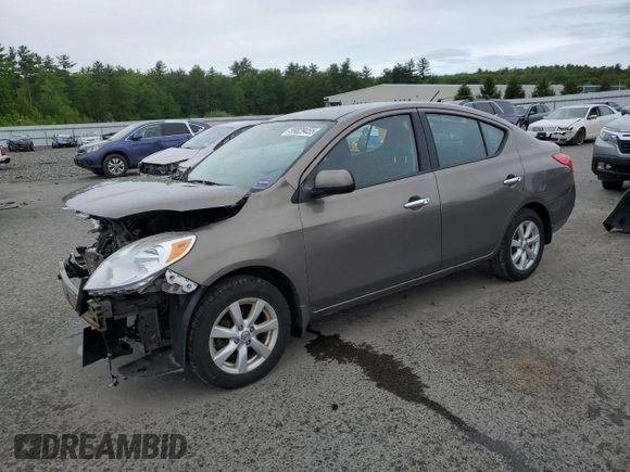 2012 Nissan Versa SL with VIN 3N1CN7AP5CL829210, listed as a Copart auction lot 59029455 with 104,245 mi miles and Salvage title. Bid and sale history available at DreamBid. Image 1.