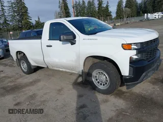 2021 Chevrolet Silverado 1500 Work Truck with VIN 3GCNWAEKXMG273176, listed as a IAAI auction lot 41632014 with 99,075 mi miles. Bid and sale history available at carsss.com. Image 1.