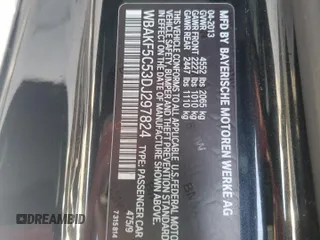 2013 BMW 3 Series 328i xDrive with VIN WBAKF5C53DJ297824, listed as a Copart auction lot 82966964 with 73,046 mi miles and Salvage Title. Bid and sale history available at carsss.com. Image 12.