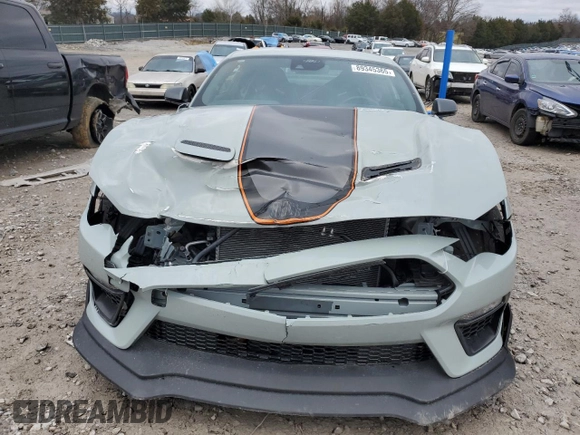 2021 Ford Mustang Mach 1 with VIN 1FA6P8R06M5551345, listed as a Copart auction lot 89345365 with 7,374 mi miles and Salvage Title. Bid and sale history available at carsss.com. Image 5.
