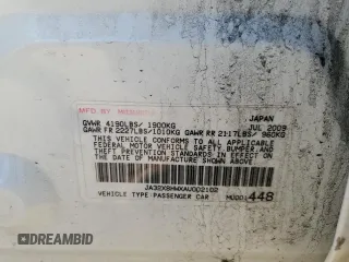 2010 Mitsubishi Lancer GTS z VIN JA32X8HWXAU002102, wystawiony jako Copart lot #49619165 z przebiegiem 150 822 mil mil oraz Szkoda całkowita • Salvage title. Historia ofert i sprzedaży dostępna na DreamBid. Obrazek 12.