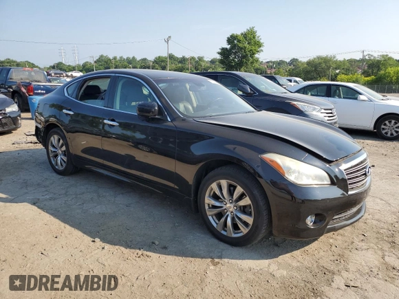 2013 Infiniti M37 with VIN JN1BY1AR7DM602061, listed as a Copart auction lot 59497154 with 124,179 mi miles and Non Repairable. Bid and sale history available at carsss.com. Image 4.