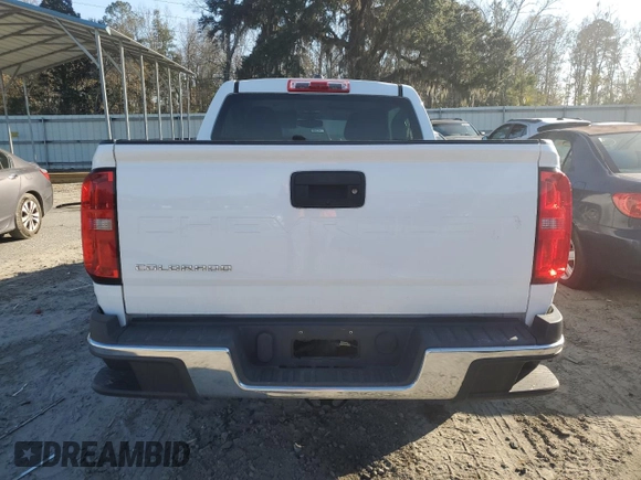 2021 Chevrolet Colorado 2WD Work Truck with VIN 1GCGSBEAXM1188628, listed as a Copart auction lot 43849385 with 0 mi miles and Salvage Title. Bid and sale history available at carsss.com. Image 6.