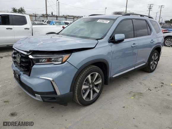 2025 Honda Pilot Touring with VIN 5FNYG2H73SB016693, listed as a Copart auction lot 54366275 with 1,259 mi miles and Salvage Title. Bid and sale history available at carsss.com. Image 1.