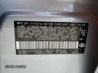 2024 Lexus IS 350 F Sport with VIN JTHGZ1B23R5081759, listed as a Copart auction lot 58436035 with 8,348 mi miles and Salvage title. Bid and sale history available at DreamBid. Image 12.