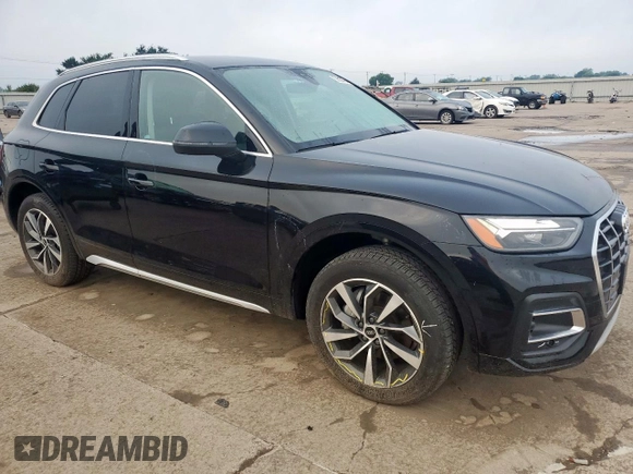 2021 Audi Q5 Premium with VIN WA1AAAFY3M2129651, listed as a Copart auction lot 58509405 with 23,567 mi miles and Clean title. Bid and sale history available at DreamBid. Image 4.