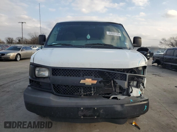2012 Chevrolet Express Cargo Van with VIN 1GCWGGCA4C1134267, listed as a Copart auction lot 43933135 with 199,207 mi miles and Salvage Title. Bid and sale history available at carsss.com. Image 5.