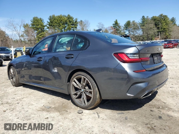 2022 BMW 3 Series M340i xDrive with VIN 3MW5U9J08N8C23040, listed as a Copart auction lot 49421355 with 0 mi miles and Salvage Title. Bid and sale history available at carsss.com. Image 2.