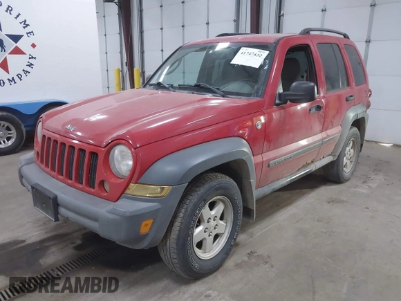 2005 Jeep Liberty Sport with VIN 1J4GL48K05W554186, listed as a IAAI auction lot 41747432 with 217,192 mi miles and . Bid and sale history available at carsss.com. Image 2.