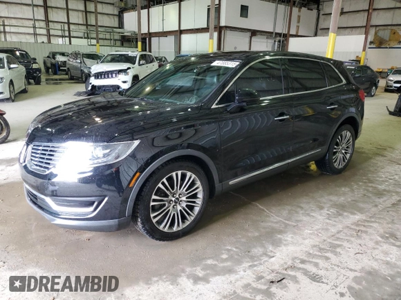 2016 Lincoln MKX Reserve with VIN 2LMTJ8LR1GBL68215, listed as a Copart auction lot 47885315 with 118,516 mi miles and Salvage Title. Bid and sale history available at DreamBid. Image 1.