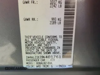 2009 Nissan Altima 2.5 S with VIN 1N4AL21E39N401761, listed as a Copart auction lot 53838915 with 168,628 mi miles and Salvage Title. Bid and sale history available at carsss.com. Image 12.