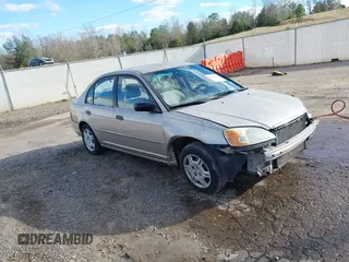 2001 Honda Civic LX with VIN 2HGES16581H553048, listed as a IAAI auction lot 41218516 with 172,715 mi miles. Bid and sale history available at carsss.com. Image 1.