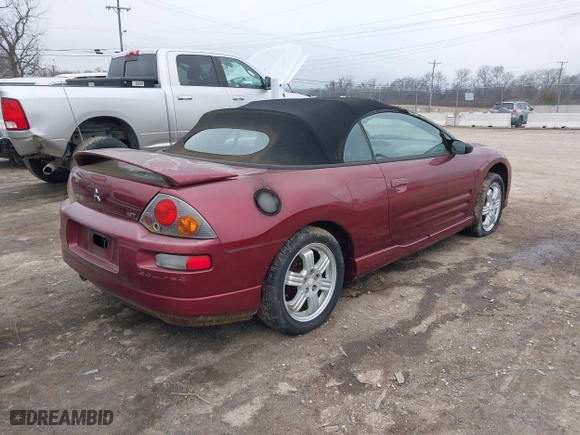 2005 Mitsubishi Eclipse GT with VIN 4A3AE55H85E053649, listed as a IAAI auction lot 41483462 with 1 mi miles. Bid and sale history available at carsss.com. Image 4.