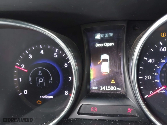 2014 Hyundai Santa Fe Limited with VIN KM8SN4HF9EU063913, listed as a IAAI auction lot 41603328 with 141,580 mi miles. Bid and sale history available at carsss.com. Image 16.