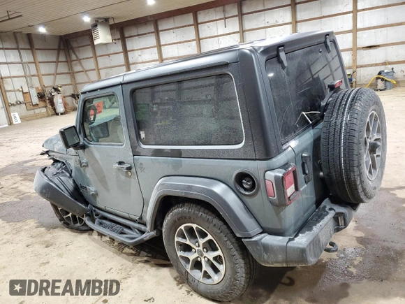 2024 Jeep Wrangler Willys with VIN 1C4PJXAG4RW260511, listed as a Copart auction lot 42425645 with 11,996 mi miles and Salvage title. Bid and sale history available at DreamBid. Image 2.