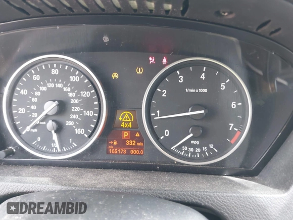 2008 BMW X5 3.0si with VIN 5UXFE43548L009495, listed as a IAAI auction lot 41694127 with 165,173 mi miles. Bid and sale history available at carsss.com. Image 7.