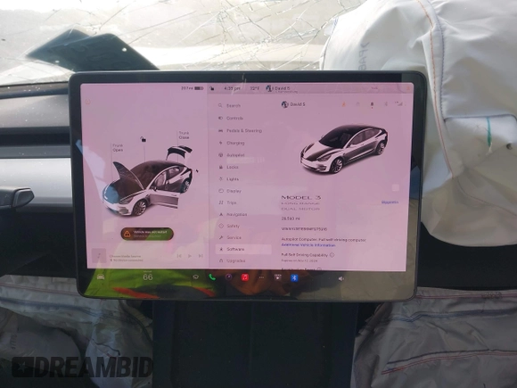 2021 Tesla Model 3 Long Range with VIN 5YJ3E1EB6MF975916, listed as a IAAI auction lot 40713749 with 29,593 mi miles and . Bid and sale history available at DreamBid. Image 17.