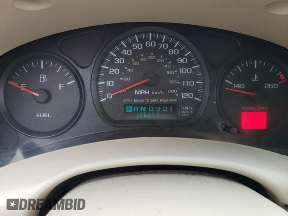 2005 Chevrolet Impala with VIN 2G1WF52E259295588, listed as a Copart auction lot 58915944 with 126,854 mi miles and Salvage Title. Bid and sale history available at DreamBid. Image 9.