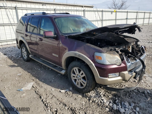2007 Ford Explorer Eddie Bauer with VIN 1FMEU74E17UA69691, listed as a Copart auction lot 46225385 with 0 mi miles and Salvage Title. Bid and sale history available at carsss.com. Image 4.