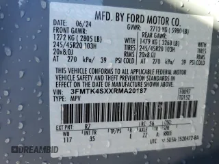 2024 Ford Mustang Mach-E GT with VIN 3FMTK4SXXRMA20187, listed as a Copart auction lot 88253255 with 3,464 mi miles and Salvage Title. Bid and sale history available at DreamBid. Image 13.