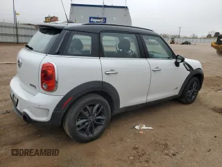 2013 MINI Countryman S ALL4 with VIN WMWZC5C52DWP32567, listed as a Copart auction lot 51462345 with 109,264 mi miles and Salvage Title. Bid and sale history available at DreamBid. Image 3.