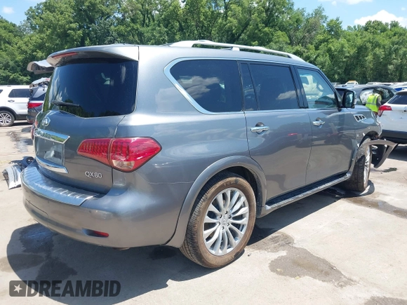 2016 Infiniti QX80 with VIN JN8AZ2NC4G9401117, listed as a IAAI auction lot 42591693 with 141,270 mi miles and . Bid and sale history available at DreamBid. Image 4.