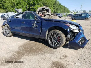 2017 Infiniti Q50 Red Sport 400 with VIN JN1FV7AR9HM871813, listed as a Copart auction lot 58239144 with 0 mi miles and Salvage Title. Bid and sale history available at carsss.com. Image 4.
