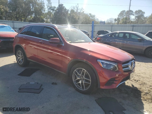 2019 Mercedes-Benz GLC with VIN WDC0G4KB6KV121889, listed as a Copart auction lot 47751395 with 43,496 mi miles and Salvage Title. Bid and sale history available at carsss.com. Image 4.
