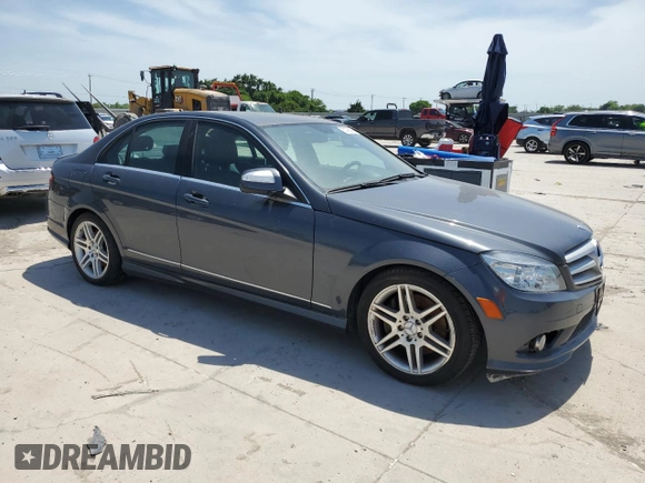 2009 Mercedes-Benz C 350 Sport with VIN WDDGF56X79F208987, listed as a Copart auction lot 56785365 with 155,175 mi miles and Clean title. Bid and sale history available at DreamBid. Image 4.