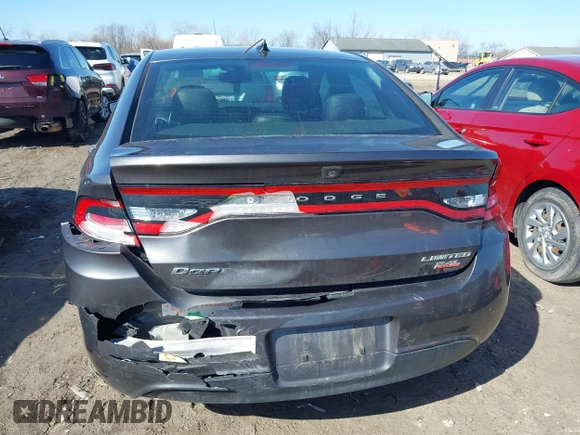 2014 Dodge Dart Limited with VIN 1C3CDFCB2ED791802, listed as a IAAI auction lot 41763155 with 124,601 mi miles. Bid and sale history available at carsss.com. Image 16.