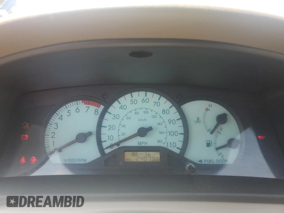 2003 Toyota Corolla CE with VIN JTDBR32E130042562, listed as a Copart auction lot 54989255 with 240,798 mi miles and Clean Title. Bid and sale history available at DreamBid. Image 9.