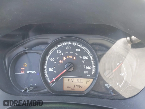 2015 Toyota Yaris L with VIN VNKKTUD34FA022251, listed as a IAAI auction lot 41435973 with 57,044 mi miles. Bid and sale history available at carsss.com. Image 7.
