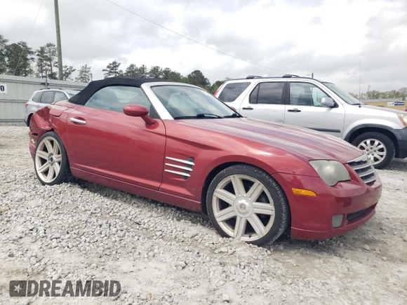 2005 Chrysler Crossfire Limited with VIN 1C3AN65LX5X044621, listed as a Copart auction lot 51674255 with 142,026 mi miles and Salvage Title. Bid and sale history available at DreamBid. Image 4.