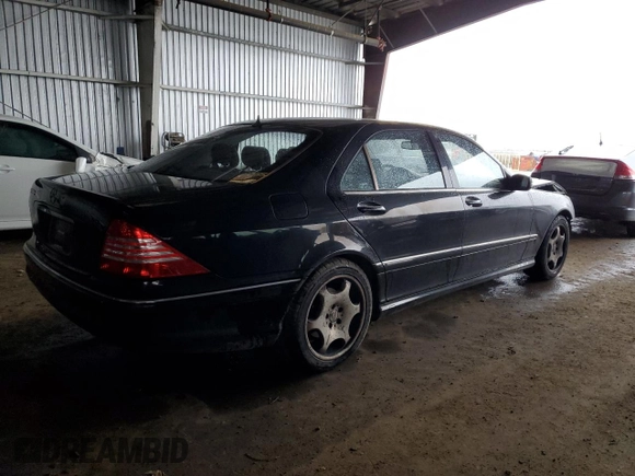 2001 Mercedes-Benz S-Class with VIN WDBNG75J31A174313, listed as a Copart auction lot 44076915 with 193,049 mi miles and Salvage Title. Bid and sale history available at carsss.com. Image 3.