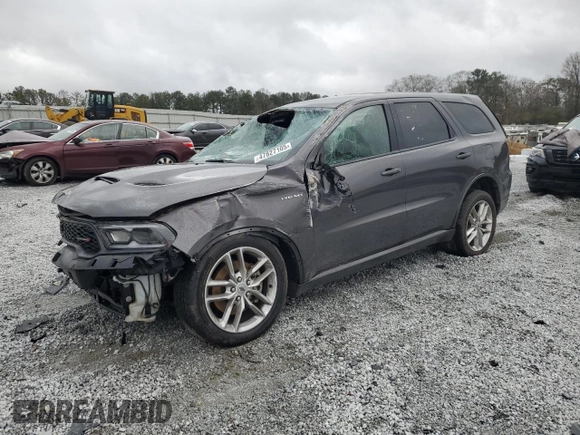2021 Dodge Durango R/T with VIN 1C4SDHCTXMC659774, listed as a Copart auction lot 47827105 with 90,837 mi miles and Salvage Title. Bid and sale history available at DreamBid. Image 1.