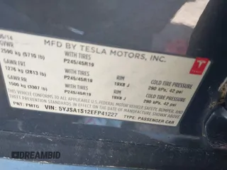 2014 Tesla Model S 60 с VIN 5YJSA1S12EFP41227, выставлен на аукционе IAAI как лот 42027457 с пробегом 81 665 миль миль и . История ставок и продаж доступна на DreamBid. Изображение 9.