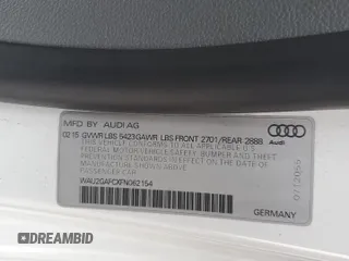 2015 Audi A7 3.0 Prestige with VIN WAU2GAFCXFN062154, listed as a Copart auction lot 85032994 with 71,842 mi miles and Clean Title. Bid and sale history available at carsss.com. Image 12.