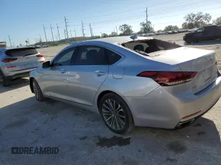 2017 Genesis G80 3.8L with VIN KMHGN4JE6HU175371, listed as a Copart auction lot 76589624 with 104,265 mi miles and Salvage Title. Bid and sale history available at carsss.com. Image 2.