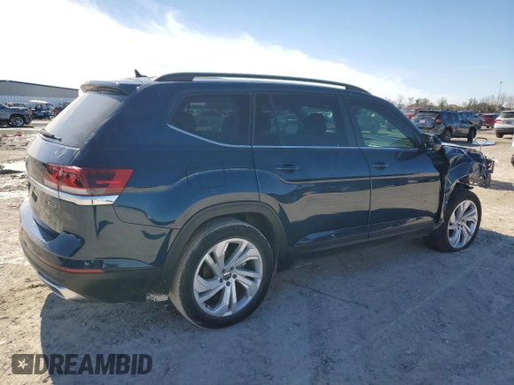 2022 Volkswagen Atlas SE with VIN 1V2KP2CAXNC532543, listed as a Copart auction lot 87745845 with 57,500 mi miles and Clean title. Bid and sale history available at DreamBid. Image 3.