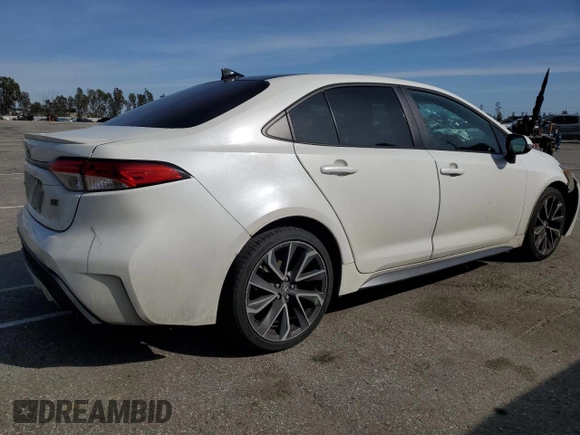 2021 Toyota Corolla SE with VIN 5YFP4MCE5MP082675, listed as a Copart auction lot 50195825 with 74,683 mi miles and Salvage Title. Bid and sale history available at carsss.com. Image 3.