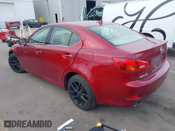 2007 Lexus IS 250 with VIN JTHCK262575010496, listed as a IAAI auction lot 41641740 with 141,664 mi miles. Bid and sale history available at carsss.com. Image 3.