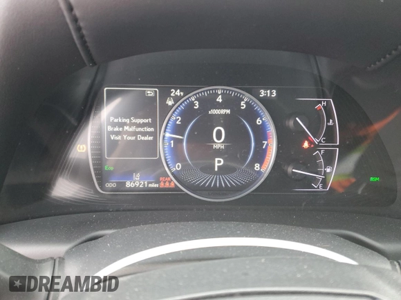 2019 Lexus ES 350 with VIN 58ABZ1B1XKU019424, listed as a Copart auction lot 45918355 with 86,921 mi miles and Salvage Title. Bid and sale history available at DreamBid. Image 9.